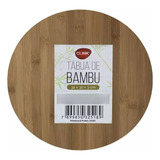 Tábua Giratória De Bambu Petisqueira Churrasco E Servir 32x3