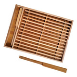 Tábua Migalheira Papa Migalha Com Faca Bambu Pães 28x38cm