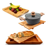 Tábua Para Pães Com Migalheira De Bambu   Dolce Home