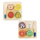 Tabuleiro Brinquedo Cozinha De Madeira Com Velcro Frutas Ou Legumes