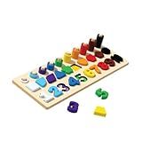 Tabuleiro Sensorial Montessori Brinquedo Encaixe Madeira