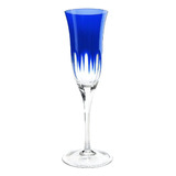 Taça Champanhe Em Cristal Strauss Overlay 225.045 190ml Azul