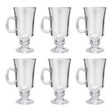 Taça De Cappuccino Café Vidro 250ml 6 Peças Gourmet Promo