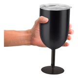 Taça De Gin 450ml Copo Térmico Preta Parede Dupla
