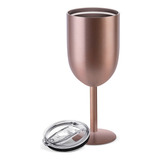 Taça De Gin 450ml Copo Térmico Rose Parede Dupla