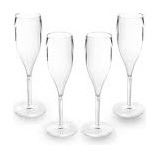 Taça Espumante 130ml De Tritan Kit 4 Peças