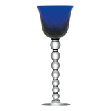 Taça Para Vinho Cristallerie Saint-louis Bubbles Azul Escuro