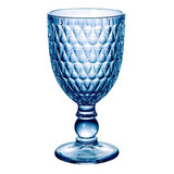 Taça Vidro Azul Servir Vinho Água