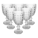 Taça Vidro Transparente Galaxy Diamond Água Suco 340ml 6 Uni