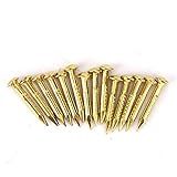 Taças De Latão Para Escudo Dobradiça De Móveis De Cabeça Redonda Kit Sortido Acessórios Pinos Pregos Roscados Suporte De Estofamento Metal Decorativo Antigo Vintage Para Reparos De Pinos Substituição 100 Peças 10 Mm