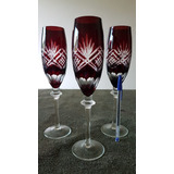 Taças Em Cristal Na Cor Vinho Para Champagne Ou Fruti