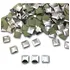 Tachinha Hotfix Quadrada 10x10mm Prata 100 Unidades