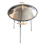 Tacho Disco Grande Aço 60cm C Tampa Tripé E Kit Flex