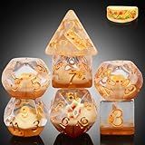 Taco D D Dice DNDND 7PCS Dungeons And Dragons Resin Dice Set With Velvet Bag For D D Role Playing Games And Tabletop Games Taco