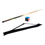 Taco Para Sinuca Snooker Bilhar Bolsa Giz Rosca 145 Cm