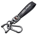 TACOMA Conjunto De Chaveiros De Couro Genuíno Compatível Com Audi A3 RS3 A4 A5 A6 A7 RS7 A8 Q3 Q5 Q7 R8 Chaveiro Acessórios Chaveiro Para Homens E Mulheres Preto 