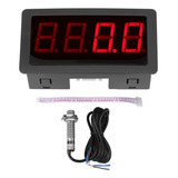 Tacômetro Digital Led De 4 Rpm Medidor De Velocidade Hall Pr