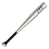 Tacos De Beisebol De Alumínio Para Crianças E Adultos Taco De Beisebol De Metal De 50 Cm Com Alça Embrulhada Equipamento Leve Para Treinamento- Prata- Morcego