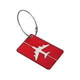 Tag De Alumínio Para Mala De Viagem Cabo De Aço Etiqueta De Identificação Para Dados Pessoais Vermelho