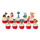 Tag De Cupcake Patrulha Canina 20 Unidades