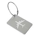 Tag De Mala Etiquetas De Bagagens Viagem Avião Ônibus Em Alumínio Com Cabo De Aço Para Identificação Para Bolsa Mochila Bagagem De Mão Nas Cores Cinza Rosa Verde Vermelho CINZA