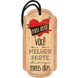 Tag Em Mdf Meu Amor Linda Declaração Felicidades Coração