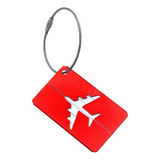 Tag Identificadora Mala Em Alumínio Etiquetas Para Bagagens Cor Vermelho