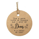 Tag Kraft Amor De Deus Com Cordão Incluso 100 Unidades
