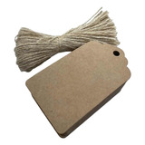 Tag Kraft Grande Tamanho 12x6 6 Cm 100 Unidades Com Cordão