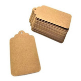 Tag Kraft Papel Liso Presente Etiqueta Artesanato 100 Und 