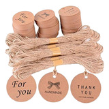 Tag Kraft Personalizada 100 Unidades 5 X 5 Cm Cordão