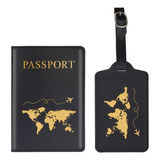 Tag Mala Viagem Couro Plutônio Capa De Passaporte Premium