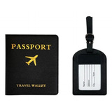 Tag Mala Viagem Etiqueta Identificação Couro Capa Passaporte
