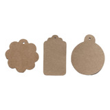 Tag Papel Kraft Kit 3 Modelos Com Cordão 150 Unid
