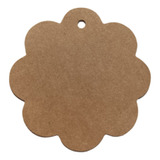 Tag Papel Kraft Redondo Ondulado Com Cordão 100 Unid