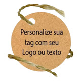 Tag Personalizada Tam 5x5 Cm 150 Unidades Cordão Rustico