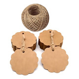 Tags Kraft Ondulado Com Cordão Sisal 100 Un