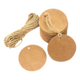 Tags Kraft Redonda Com Cordão Sisal 100 Un