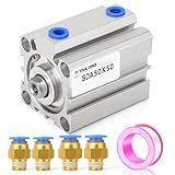 TAILONZ PNEUMATIC 50Mm De Diâmetro 50Mm De Curso Pneumático Pequeno Cilindro Fino Cilindro De Ar Pneumático De Alumínio Sda50 50