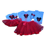 Tal Mãe Tal Filha Minnie Festa Luxo Body Camiseta Pai