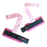 Tala Straps Munhequeira Luva Gancho Musculação Cross Trainer Cor Rosa