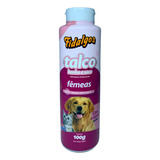 Talco Perfumado Pet Fêmea Banho A Seco Para Animais 100gr