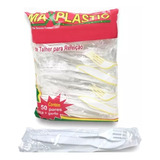 Talher Descartável Kit 50 Garfos 50 Facas Embalados Sache