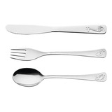 Talheres Infantil Aço Inox Tramontina Garfo Faca Colher