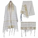 Talit Messiânico Branco 55 X 180 Cm Original De Israel