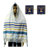 Talit Messiânico Nacional Com Tzitzit Prendedor Brasão