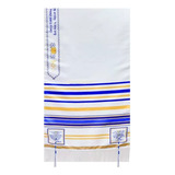 Talit Messiânico Nacional Judaico Com Tzitzit franjas