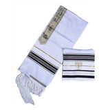 Talit Ortodoxo Preto E Dourado 60x180 Cm De Israel