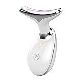 Talzpro Terapia De Luz Vermelha Para Rosto E Pescoço  Massageador Facial E Pescoço  Ferramenta De Massagem Facial De 7 Cores Para Rugas  Queixo Duplo  Massageador Facial Vibratório Com Calor Para