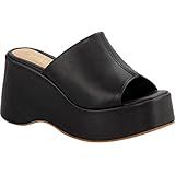 Tamanco Feminino Plataforma Anabela Blogueira Salto Grosso VAL1 Preto37